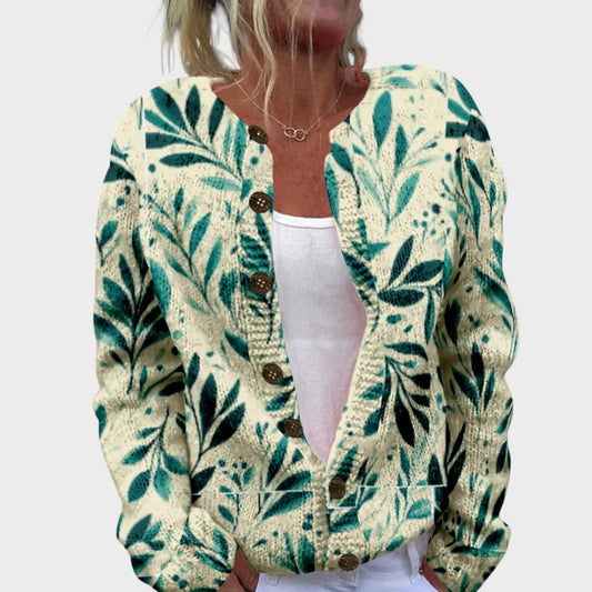 Francisca™ - Cardigan Floral de Outono