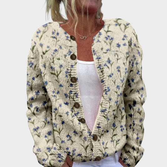 Camila™ - Cardigan Floral de Outono