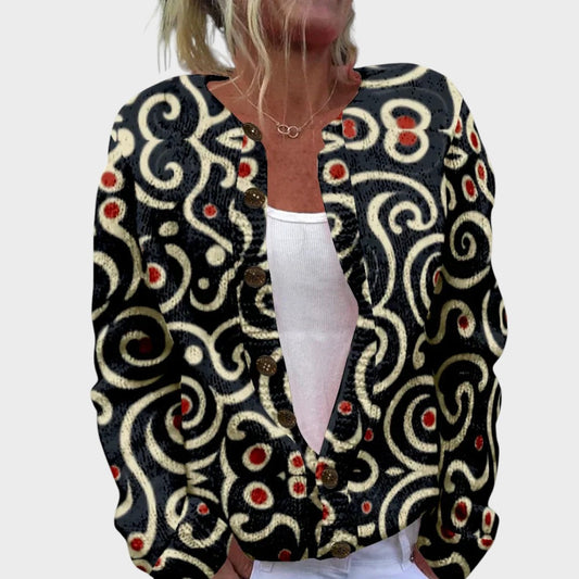 Gabriela™ - Cardigan Floral de Outono