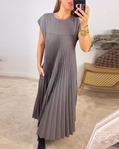 Sophia - Elegante Abito Maxy Plissettato Spliced