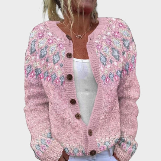 Daniela™ - Cardigan Floral de Outono