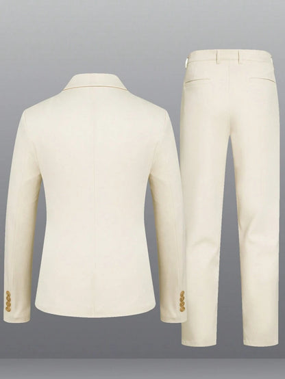 Raffaele™ – Completo da Uomo con Camicia a Maniche Lunghe e Pantalone Coordinato