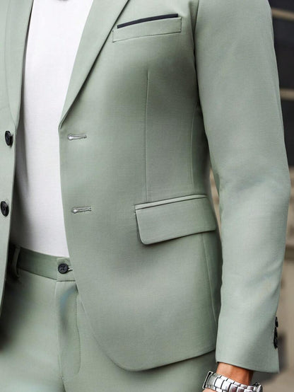 Renzo™ – Completo Uomo con Giacca e Pantalone a Dettaglio Contrastante
