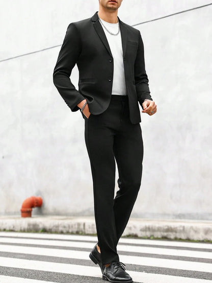 Raffaele™ – Completo da Uomo con Camicia a Maniche Lunghe e Pantalone Coordinato