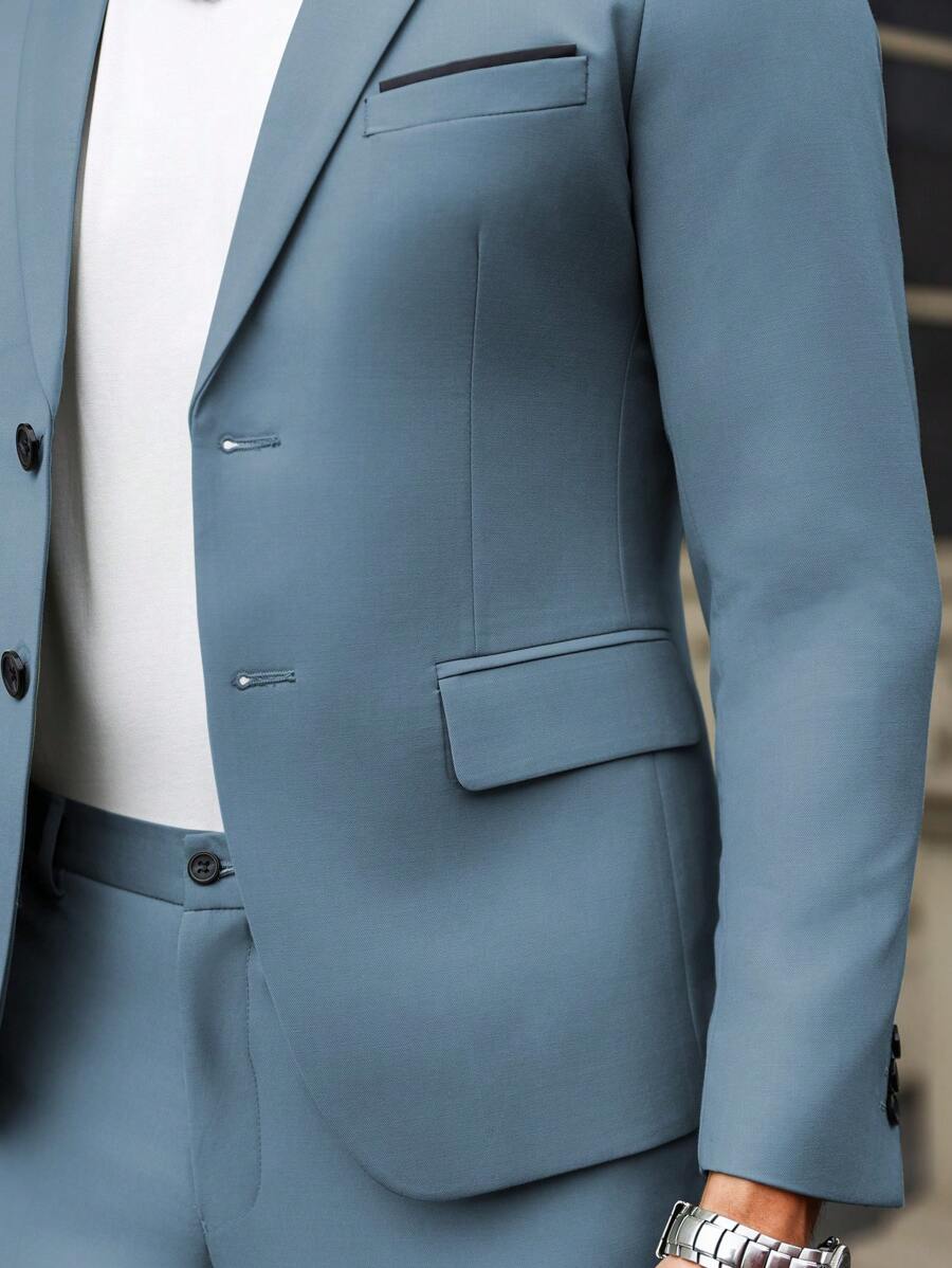 Renzo™ – Completo Uomo con Giacca e Pantalone a Dettaglio Contrastante