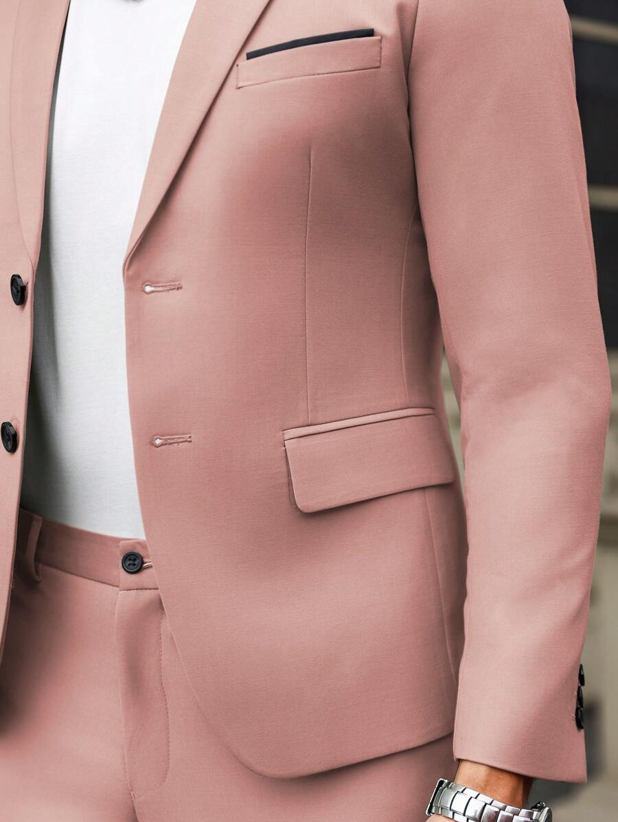 Renzo™ – Completo Uomo con Giacca e Pantalone a Dettaglio Contrastante