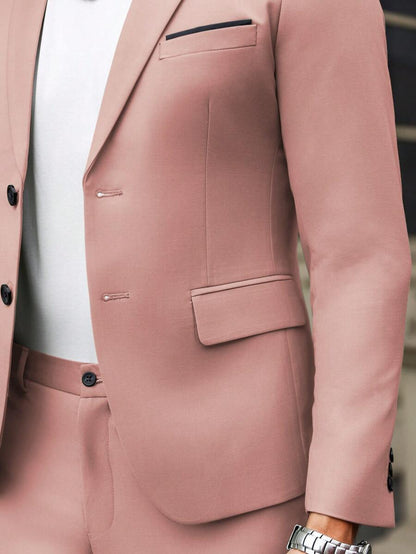 Renzo™ – Completo Uomo con Giacca e Pantalone a Dettaglio Contrastante