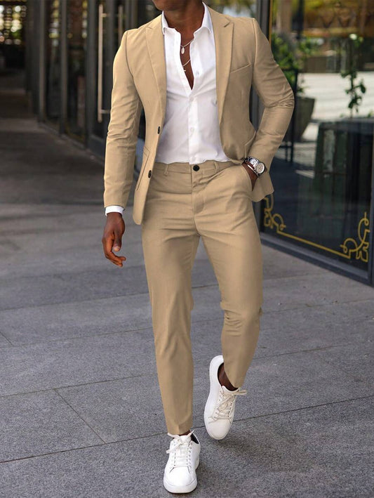 Fabio™ – Completo Uomo Monocolore con Giacca a Tasche e Pantalone Coordinato