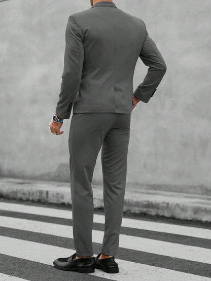 Raffaele™ – Completo da Uomo con Camicia a Maniche Lunghe e Pantalone Coordinato