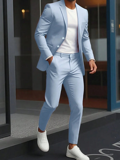 Raffaele™ – Completo da Uomo con Camicia a Maniche Lunghe e Pantalone Coordinato