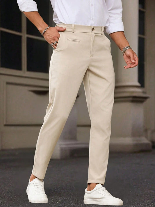 Alessio™ – Pantalone Uomo Slim Fit Monocolore