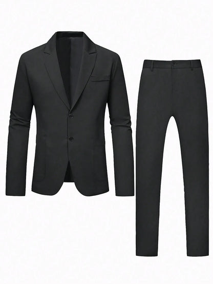 Fabio™ – Completo Uomo Monocolore con Giacca a Tasche e Pantalone Coordinato