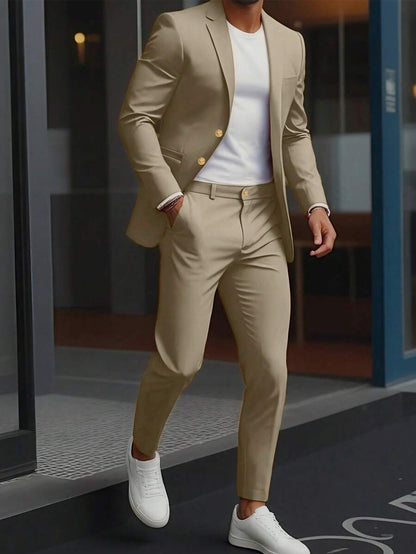 Raffaele™ – Completo da Uomo con Camicia a Maniche Lunghe e Pantalone Coordinato