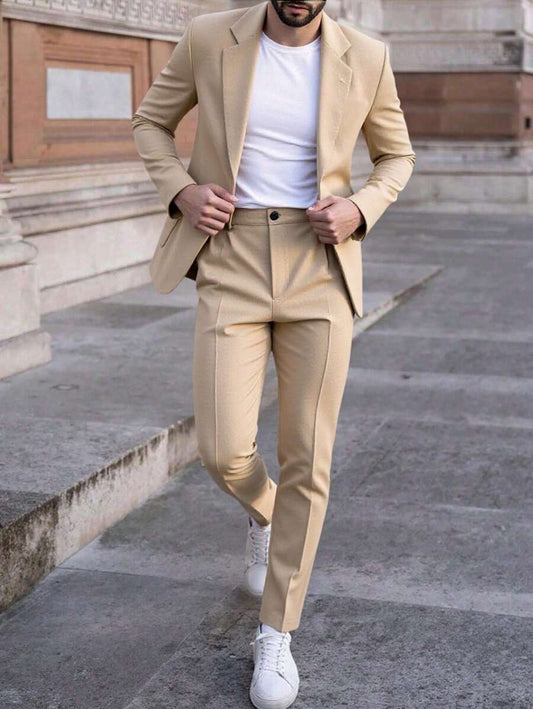 Giuliano™ – Completo Casual Uomo con Giacca e Pantalone Monocolore
