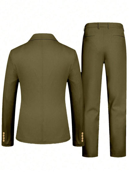 Raffaele™ – Completo da Uomo con Camicia a Maniche Lunghe e Pantalone Coordinato