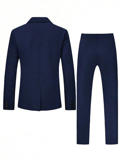 Fabio™ – Completo Uomo Monocolore con Giacca a Tasche e Pantalone Coordinato
