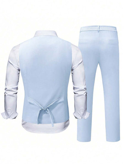 Ettore™ – Set da Uomo con Gilet a V e Pantalone Coordinato