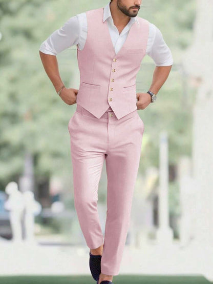 Ettore™ – Set da Uomo con Gilet a V e Pantalone Coordinato