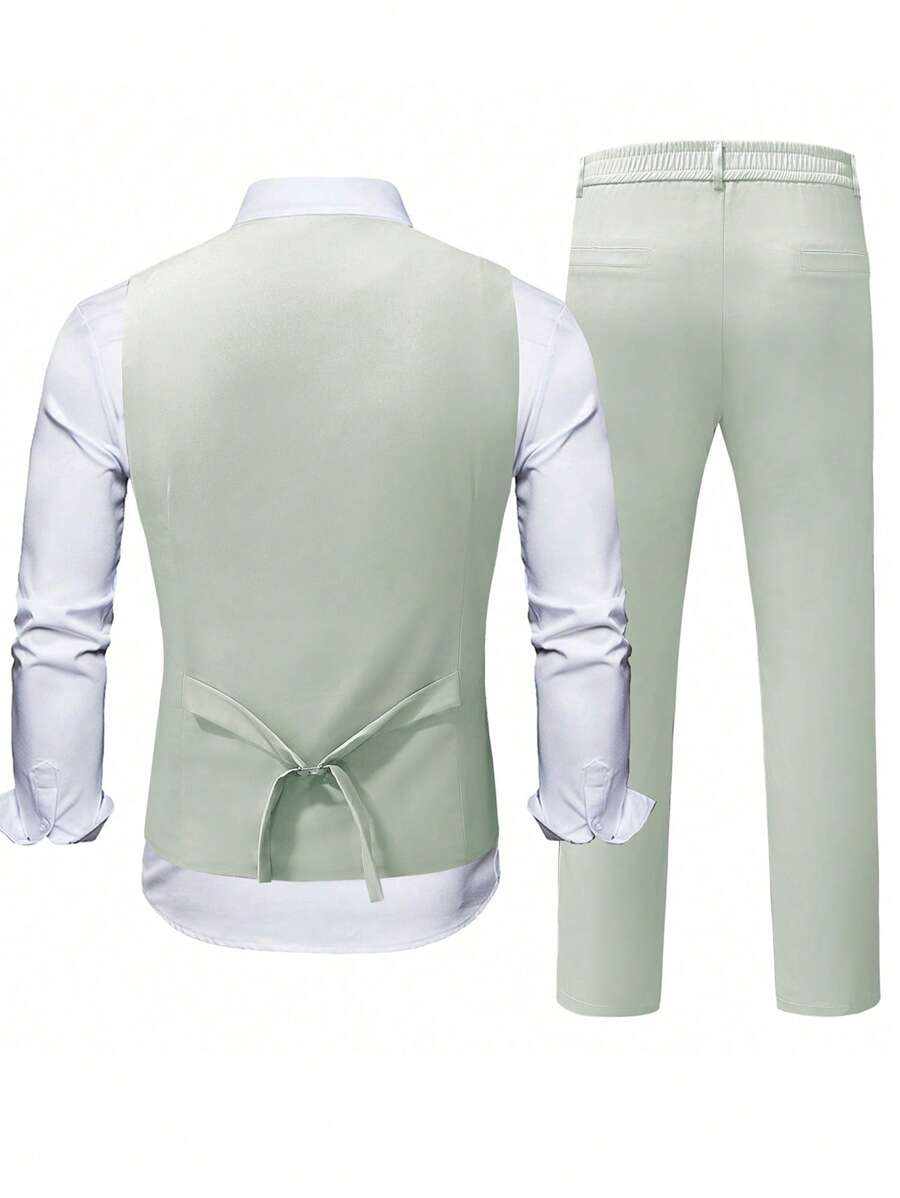 Ettore™ – Set da Uomo con Gilet a V e Pantalone Coordinato