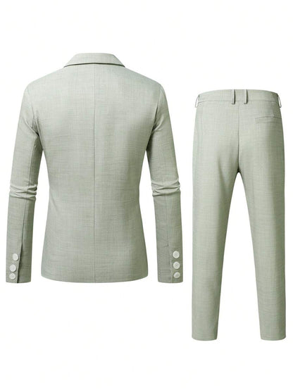 Valerio™ – Completo Uomo Casual con Blazer Monocolore e Pantalone