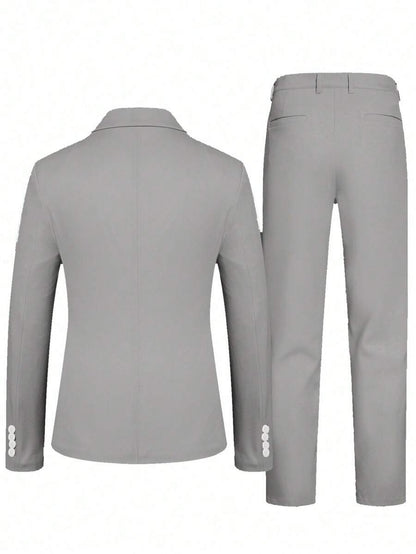 Raffaele™ – Completo da Uomo con Camicia a Maniche Lunghe e Pantalone Coordinato