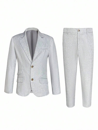 Leon™ – Completo Uomo Blazer & Pantalone Monocolore