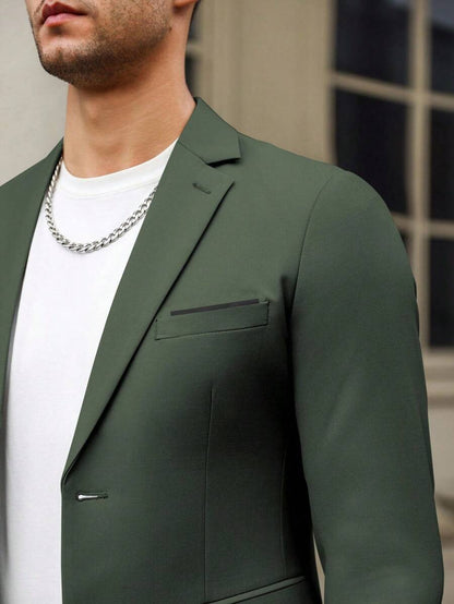 Renzo™ – Completo Uomo con Giacca e Pantalone a Dettaglio Contrastante
