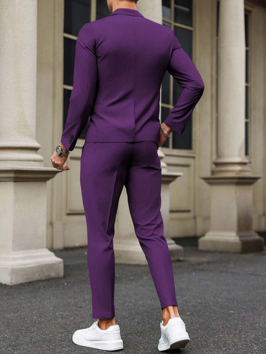 Renzo™ – Completo Uomo con Giacca e Pantalone a Dettaglio Contrastante