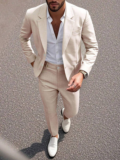Leon™ – Completo Uomo Blazer & Pantalone Monocolore