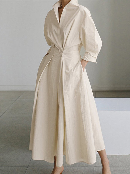 Brynn - Abito A-Line con Collo Polo Chic