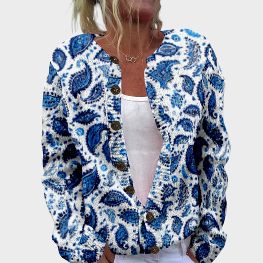 Maria™ - Cardigan Floral de Outono