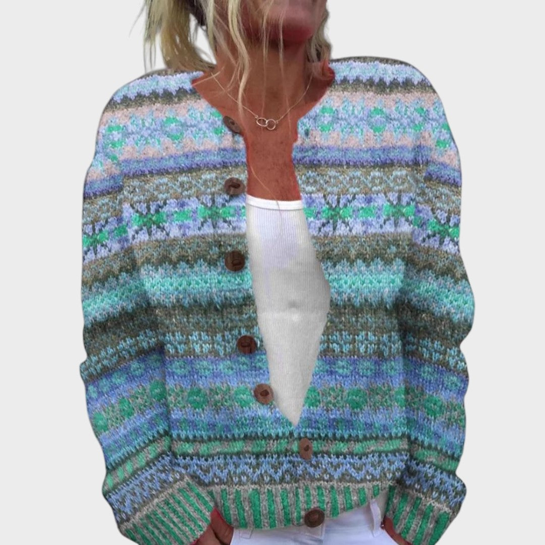 Isabel™ - Cardigan Floral de Outono
