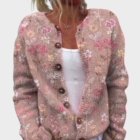 Raquel™ - Cardigan Floral de Outono
