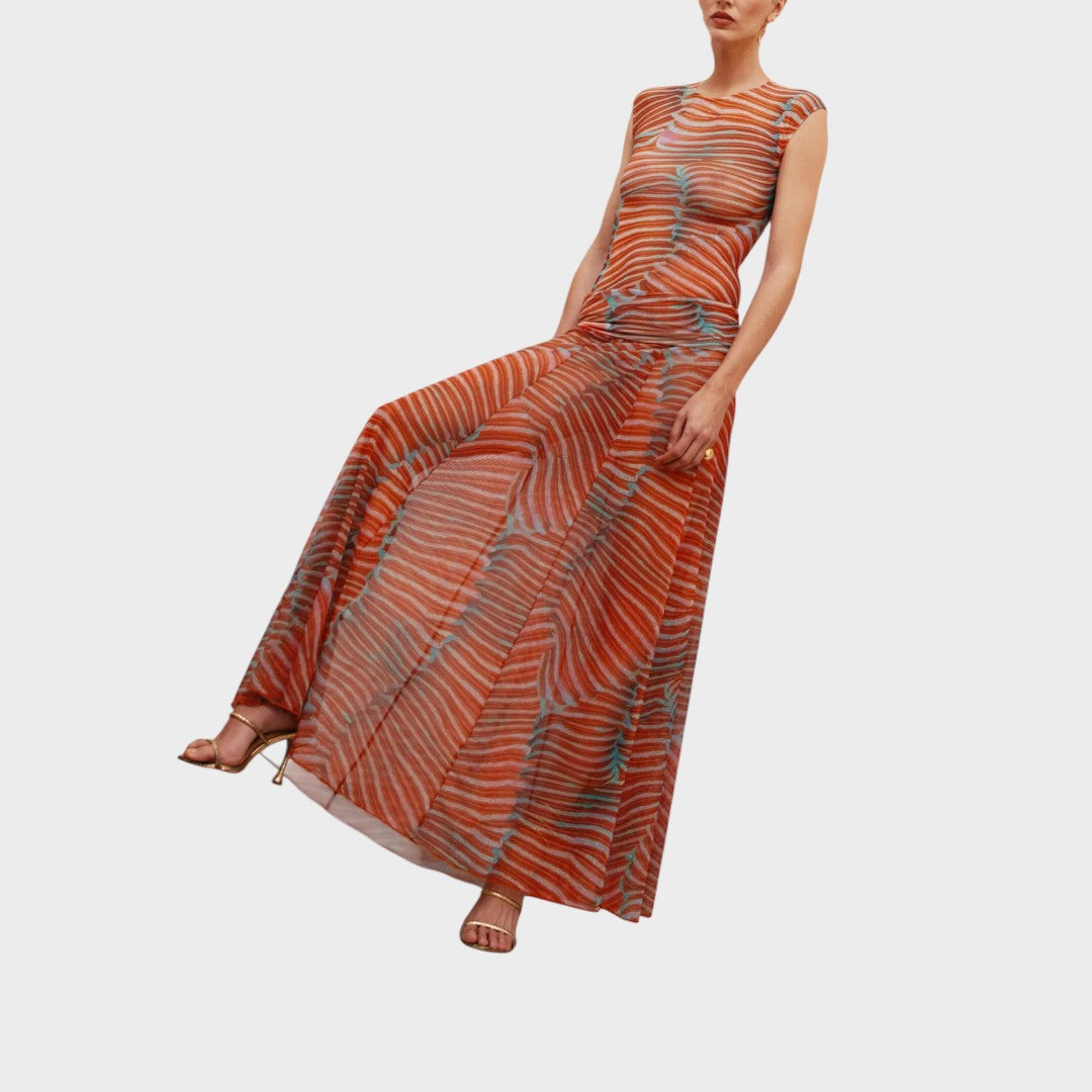 Fabiana™ - Body Elegante com Saia Comprida