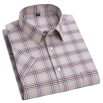 Luxonova - Short-Sleeved Cotton Shirt
