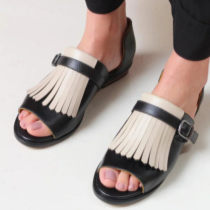 LUCREZIA | Eleganti Sandali con Piattaforma e Frange alla Moda