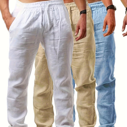 Elias™ – Set 3 Pantaloni Estivi da Uomo a Gamba Dritta