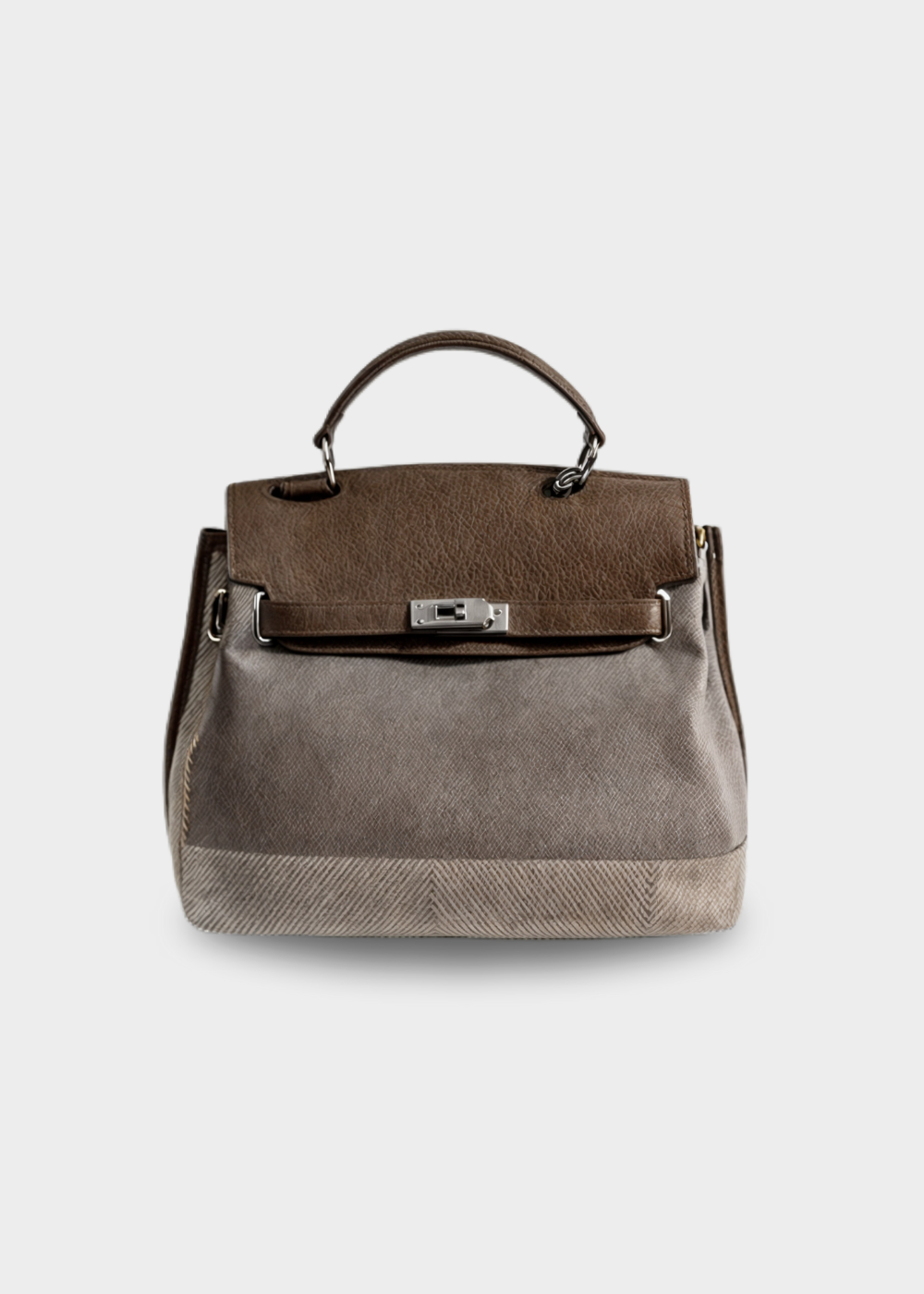Emilia™ - Bolsa de lona em pele de vaca