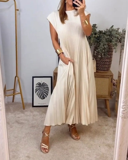 Sophia - Elegante Abito Maxy Plissettato Spliced