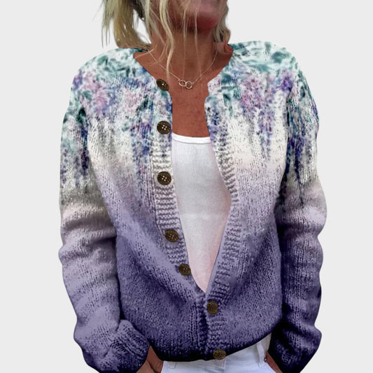 Inês™ - Cardigan Floral de Outono