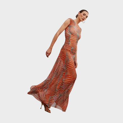 Fabiana™ - Body Elegante com Saia Comprida