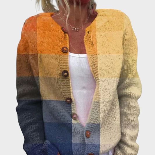 Beatriz™ - Cardigan Floral de Outono