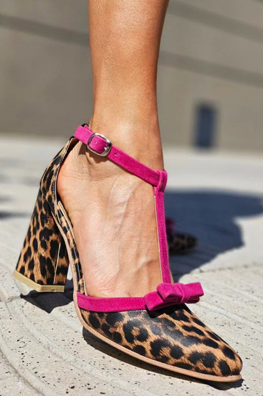 Beauu™ | Sandali con stampa leopardata verde e dettagli colorati