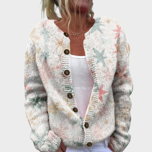 Leonor™ - Cardigan Floral de Outono