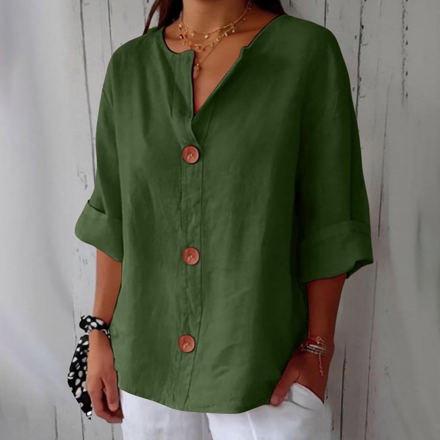 Loredana™ | Blusa in Lino Casual