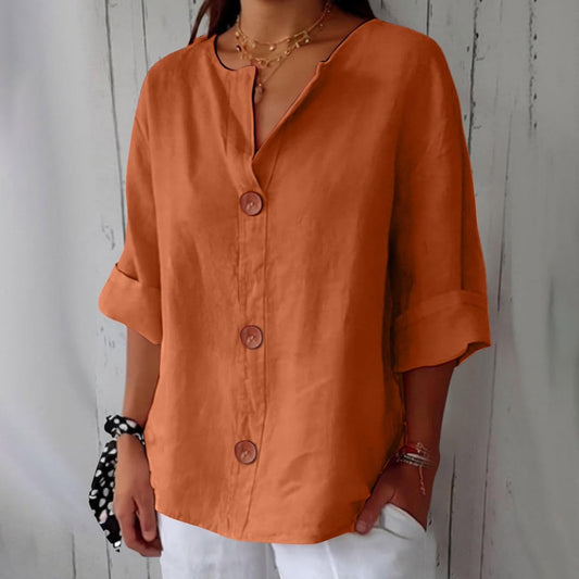 Loredana™ | Blusa in Lino Casual