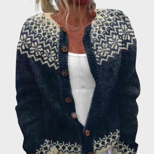 Matilde™ - Cardigan Floral de Outono