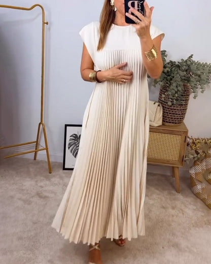 Sophia - Elegante Abito Maxy Plissettato Spliced