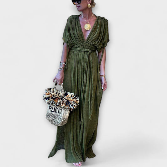 Bruna™ - Vestido maxi kimono em estilo grego