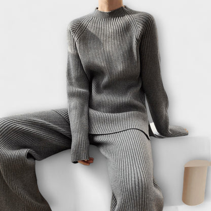Albertina™ - Conjunto Cosy de Tricô Canelado de 2 Peças